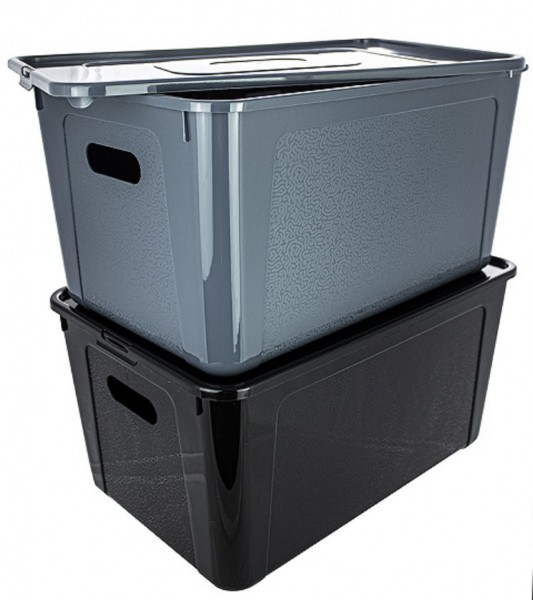 Aufbewahrungsbox Box Lagerbox Stapelbox 17 Liter Kunststoff mit Deckel