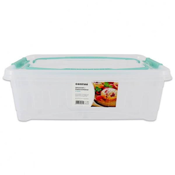 Transportbox Lunchbox Partycontainer Box Aufbewahrungsbox mit Griffe 9 Liter Neu