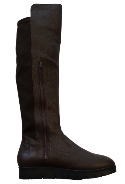 Overknee Stiefel Gr. 40 Hirschleder mit Stretch Shock Absorber Schwarz