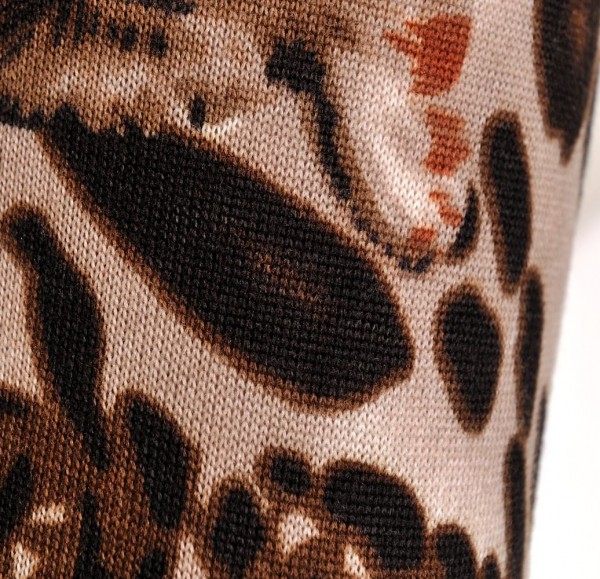 Dolce & Moda Damen Thermo Leggings Leggins Leopard Muster Onesize Gr. 34-38