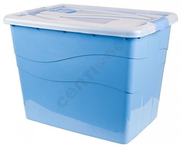 Aufbewahrungsbox Rollenbox Multibox Stapelbox Box mit Deckel XXL 80 Liter NEU